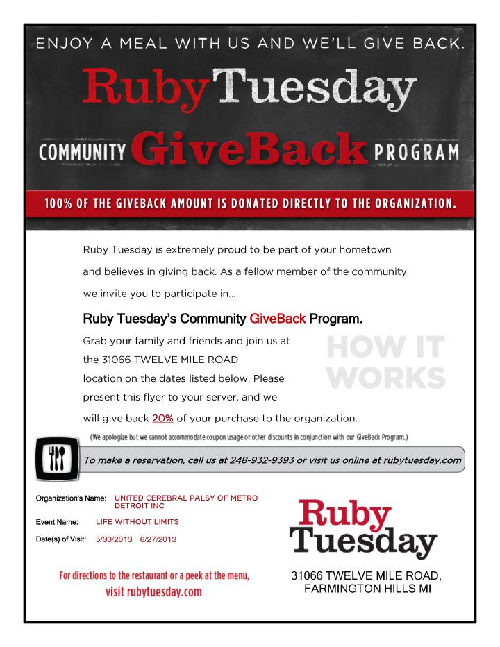 ruby tues may 30 2013
